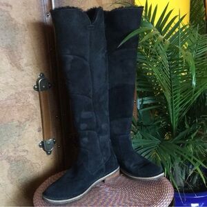 UGG Black Shearling Tall Samantha Boots